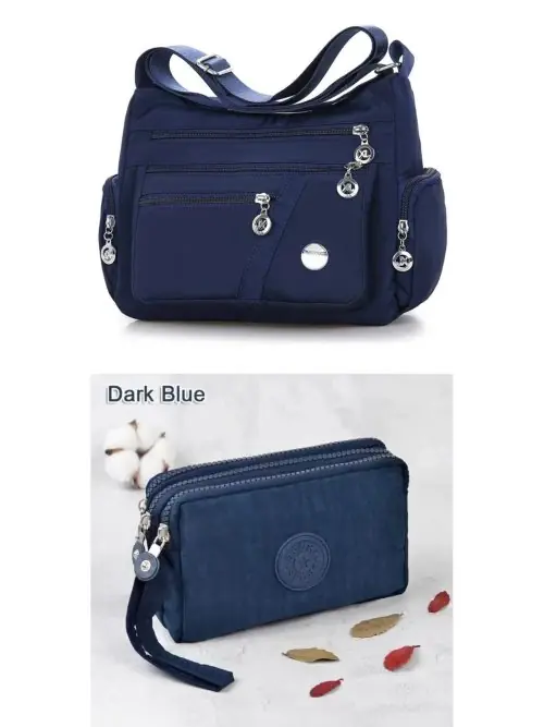 2Pcs ensemble bleu