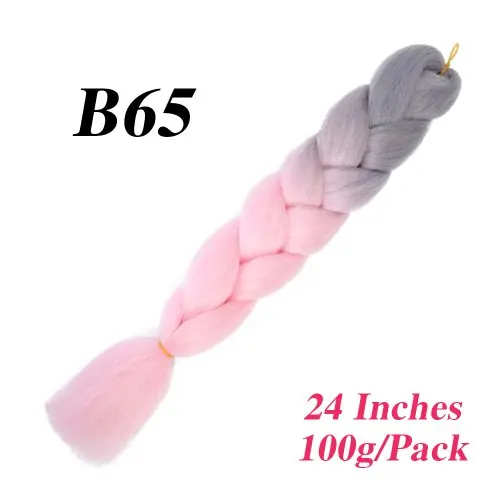 Image de Tresses Jumbo 24 Pouces - Cheveux Synthétiques Afro Ombre