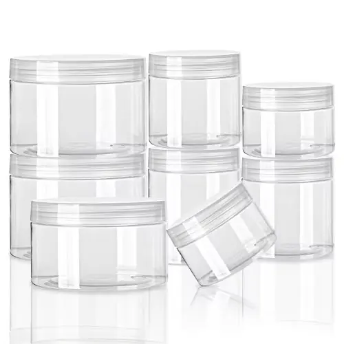 Image de Pots de Stockage Cosmétiques 250ml - Transparent & Rechargeable