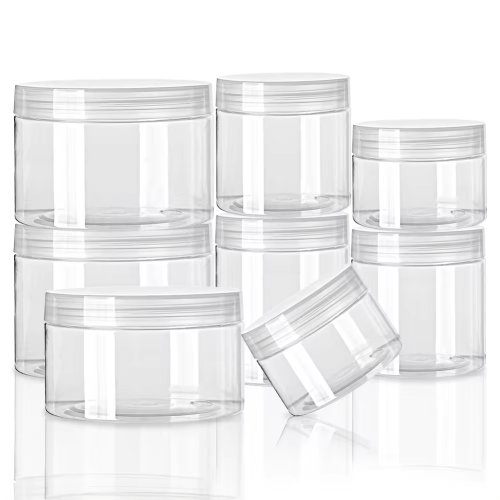 Afbeelding van Transparante Opbergpot 250ml - Herbruikbare Make-up & Cosmetica Container