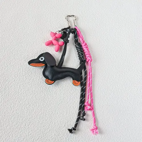 Image de Porte-clés Saucisse Chien Tressé - Cadeau Original