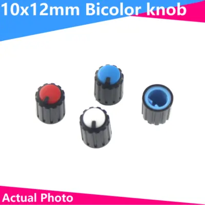 Image de Potentiomètre Bouton Double Couleur 10x12mm - 20 Pièces