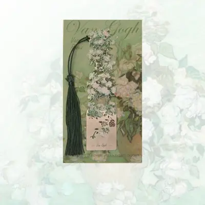 Image de Marque-page Vintage en Métal avec Pompon - Cadeau Original pour Amoureux de Livres