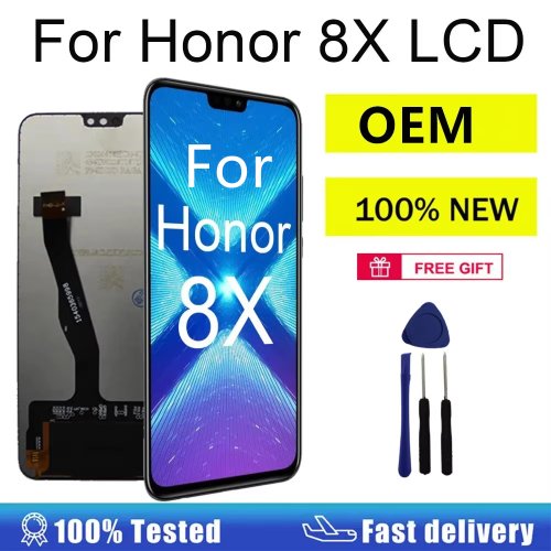 Afbeelding van OEM Display voor Huawei Honor 8X LCD JSN-L22 en JSN-L21 met Touchscreen Digitizer, inclusief Frame – Vervangingsdeel van Hoge Kwaliteit