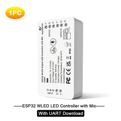 Image de Contrôleur LED ESP32 WLED - Éclairage Intelligent & Musique