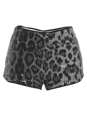 Image de Shorts Femme Léopard Brillant Taille Haute