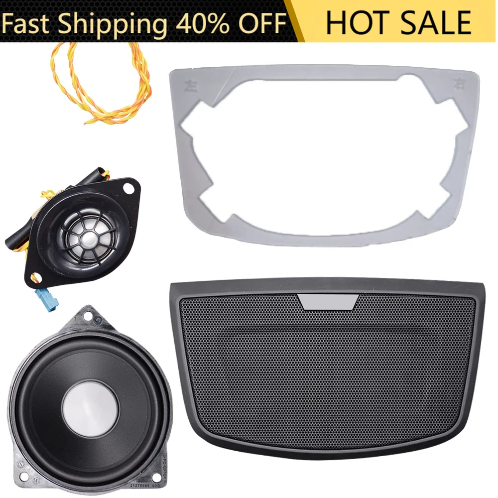 Image of Premium Center Console Speaker Cover Kit for BMW F30 F31 F32 F34 3 Series & 4 Series – Dashboard Midrange Speakers with Tweeter Integration