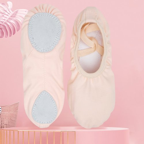 Afbeelding van USHINE kwaliteit professionele kinderen dansslippers volwassen canvas zachte zool yoga gym balletschoenen meisjes vrouw man ballerina