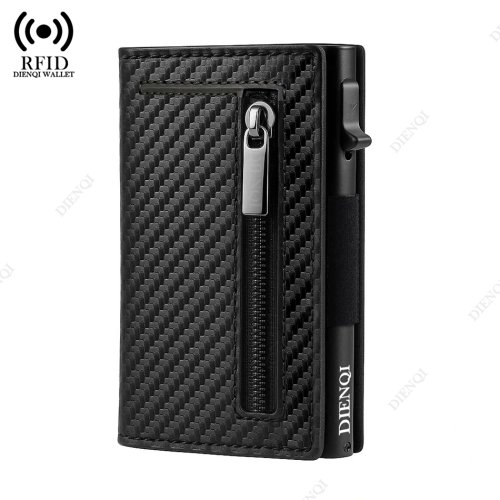 Imagen de Tarjetero Magnético para Hombre con Clip para Dinero, Billetera Minimalista Antirrobo de Lujo, Monedero Compacto para Tarjetas Bancarias y Efectivo