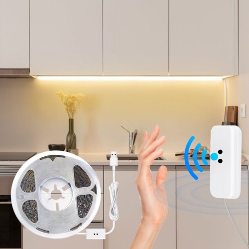Image of Smart USB LED Light Strip with Hand Motion Sensor – 1m to 10m Flexible DC 5V RGB Tape Light for TV Backlight, Kitchen Under Cabinet, Room Ambiance & More