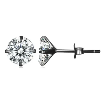 Image de Boucles d'oreilles en Argent Sterling 925 - Zircon Cubique Rond