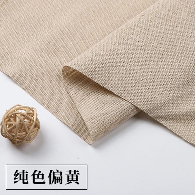 Immagine di 150x5 0 cm/150x500 cm Tessuto di Lino di Cotone Greige Per Il Ricamo Pratica Tessuto Decorazione Panno Fatto A Mano FAI DA TE Cucito TJ20577