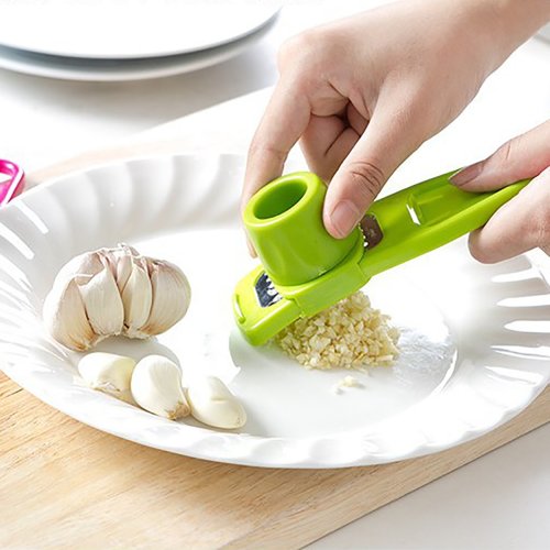 Imagen de Rallador de Ajo y Jengibre con Molinillo de Especias - Herramienta Multifuncional para Cocina Manual, Triturador de Alimentos Natural y Ecológico