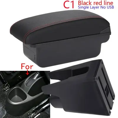 Image de Accoudoir avec Boîte de Rangement pour Citroën C1, Peugeot 107, Toyota Aygo