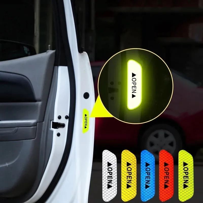 Image de Autocollants LED de Sécurité pour Voiture et Casque - 4 Pièces