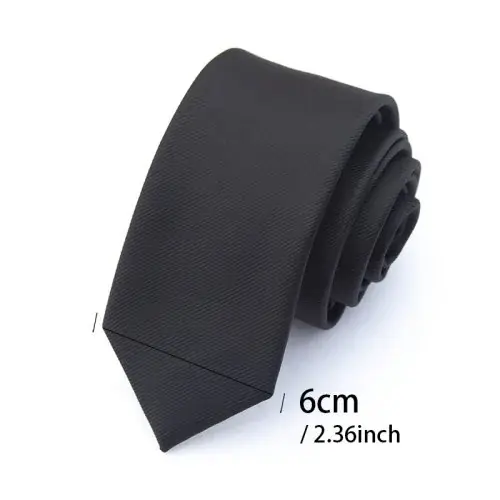 Image de Cravate Noire Classique Homme - Élégante & Polyvalente