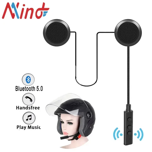 Immagine di Velev Bluetooth Auricolare per casco da motociclista BT5.0 Cuffie da equitazione wireless Cuffie per casco vivavoce per bici da motore anti-interferenza