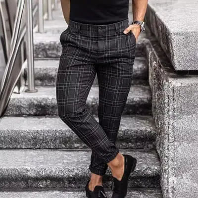 Image de Pantalon à Carreaux Homme Automne-Hiver 2024