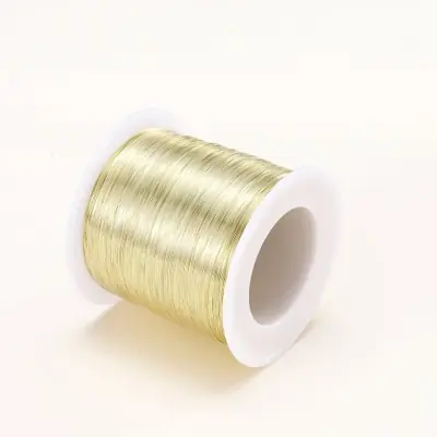 Image de Fil de Cuivre Plaqué Or 18K - Idéal pour la Création de Bijoux