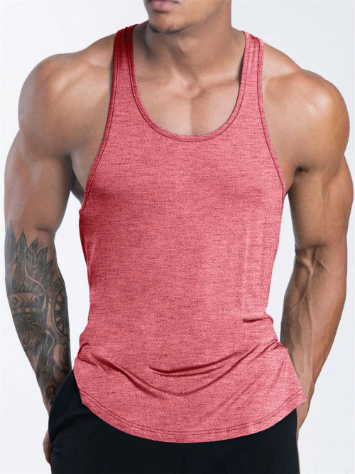 Afbeelding van Herensport Tanktop Zomer Fitness Gym Training Ondershirt Hardlopen Basketbal Sneldrogend Ademend Losse Top Heren
