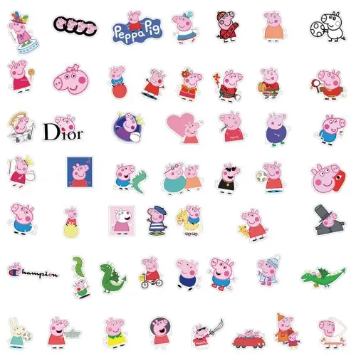Image de Stickers Peppa Pig & George - 51 Pièces