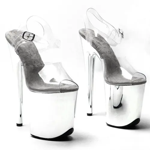 Image de Sandales à Talons Hauts Transparentes - Style Pole Dance & Fête