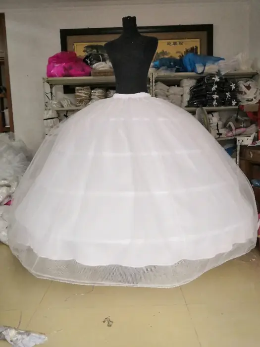 Image de Jupon de Mariée Blanc à 4 Cerceaux - Crinoline Ultra Moelleuse