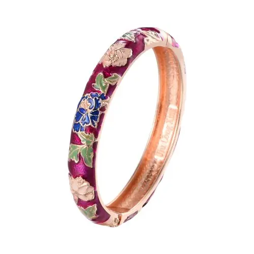 Image de Bracelets Émaillés Fleurs - Style Ethnique & Chic