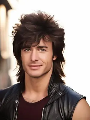 Image de Perruque Mulet Synthétique Homme - Style Pop Rock des 70s & 80s