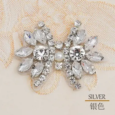 Image de Nœud Cristal Mariée - Applique Strass pour Robe de Mariage