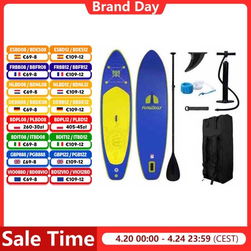 Imagen de FunWater Sup Board tabla de surf inflable Stand Up Paddle Board accesorios inflables completos para tabla de Paddle Sup