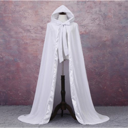 Immagine di Mantello Lungo in Velluto con Cappuccio - Costume Strega, Vampiro o Medievale