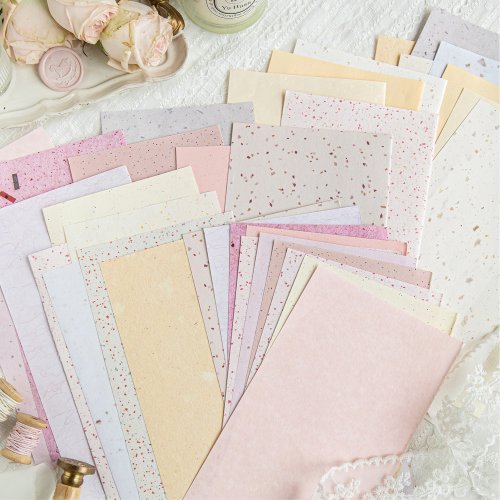 Zdjęcie Zestaw 36 arkuszy papieru w stylu retro – kolorowe, vintage, idealne do scrapbookingu, DIY, dekoracji i notatek ręcznie pisanych