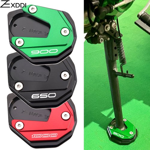 Imagen de Para KAWASAKI Z 650 800 900 1000 Z900 Z650 RS Z1000 SX Ninja 650 1000 soporte lateral para motocicleta placa ampliada accesorios de soporte