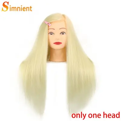 Image de Tête de Mannequin Cheveux Réels pour Coiffure Professionnelle