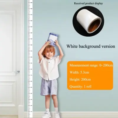 Image de Échelle de Croissance Murale Transparente 2m - Déco Chambre d'Enfant