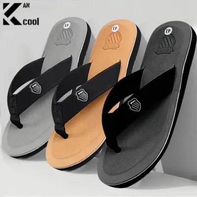 Image de Pantoufles Hommes Confortables - Tongs Plates & Souples pour Plage et Jardin