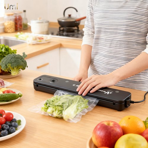 Afbeelding van Automatische Vacuümsealer voor Thuisgebruik – Krachtige Voedselverzegeling met Efficiënte Opberging en Langdurig Voedselbehoud