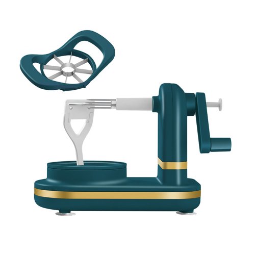 Afbeelding van Handmatige appelschiller Multifunctioneel met roestvrijstalen messen Handslinger Fruitschiller Voedselschilmachine voor keukengadgets