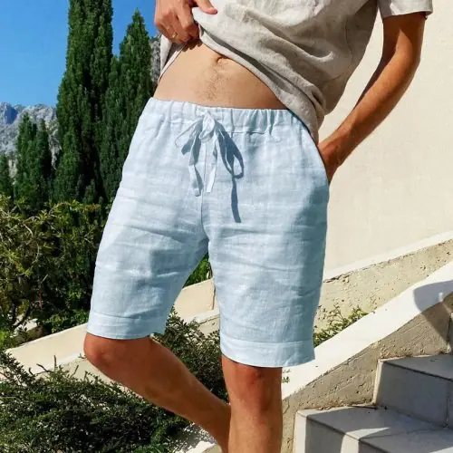 Image de Shorts Homme Été - Coton Lin Respirant & Style Hawaii