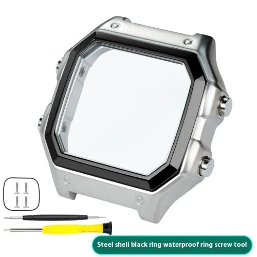 Silver black case