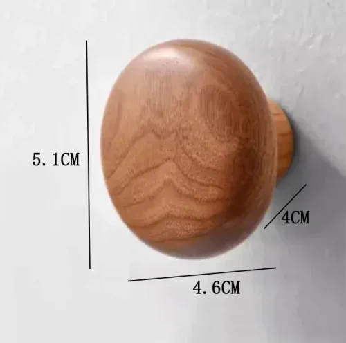 Imagen de Gancho para ropa con mango de madera maciza escandinavo, gancho para abrigo, gancho montado en la pa...