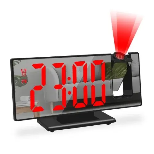 Image de Réveil LED Projecteur USB - Affichage Heure & Température
