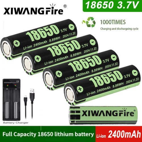 Image de Batterie 18650 2400mAh Rechargeable - Puissance Longue Durée