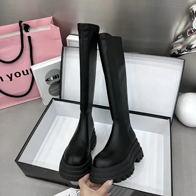 Imagen de Botas Altas Elegantes con Cremallera para Mujer