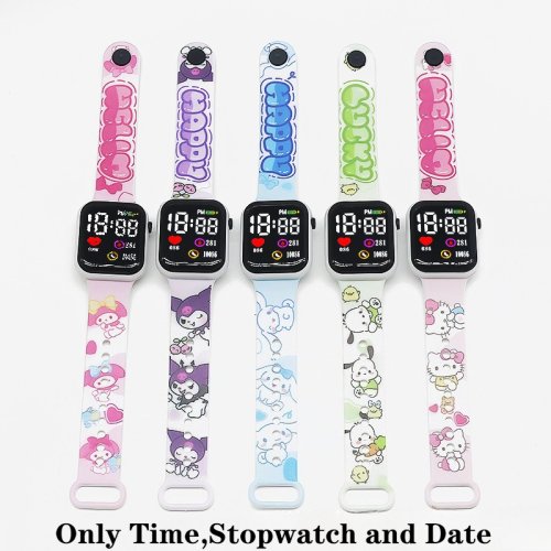 Image de Montre Hello Kitty LED - Style Carré pour Enfants
