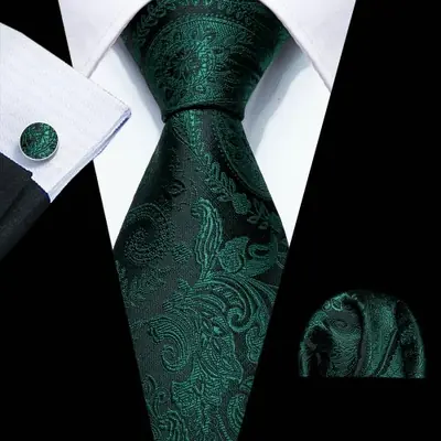 Image de Cravate Homme Soie Élégante - Vert Sarcelle & Bleu