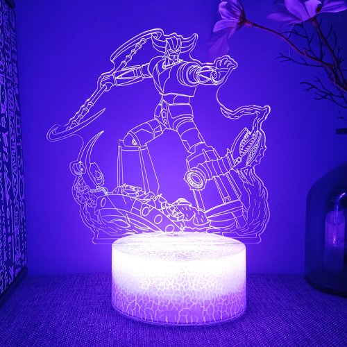 Imagen de Lámpara LED de Mesa con Diseño de UFO Robo Grendizer, Iluminación Temática para Dormitorio Infantil, Ideal como Regalo de Navidad para Fans de Anime y Manga