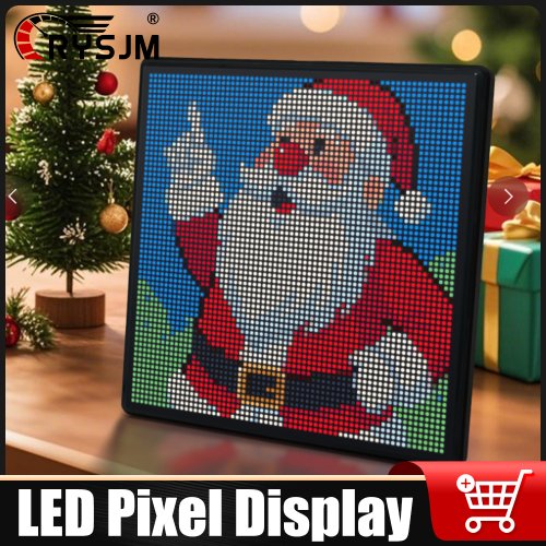 Imagen de Pantalla de Píxeles LED DIY - Lámpara de Panel LED RGB con Control por Aplicación, Pantalla Digital de Arte de Píxel Programable para Decoración Creativa