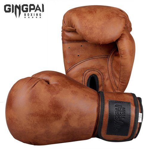 Imagen de Guantes de Boxeo Retro en Cuero PU para Adultos, Niños, Mujeres y Hombres – Ideales para MMA, Muay Thai, Sanda y Entrenamiento en el Gimnasio – Disponibles en 6, 8, 10 y 12 Oz